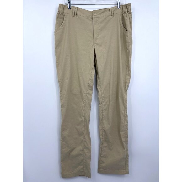 Duluth Trading Women's Hiking Walking Active Nylon Pant Beige Size 14 - Picture 1 of 3
